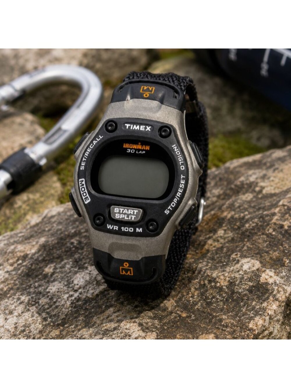Timex Ironman 30-Lap Digital Watch WR 100M Black Strap Water-Resistant Stopwatch
